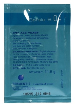 Drożdże Safale S-04 górnej fermentacji piwo domowe