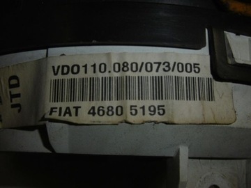 FIAT MULTIPLA I 186 PŘÍSTROJOVÁ DESKA BUDÍKY 1,9JTD 46805195