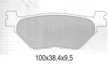 ТОРМОЗНЫЕ КОЛОДКИ GALFER YAMAHA FJR 1300 01-14 ЗАДНИЕ