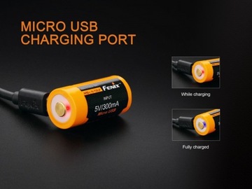 Fenix ​​USB 16340 RCR123 700 мАч 3,7 В аккумулятор