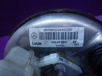 W168 1,4 97-04 POMPA HAMULCOWA SERWO A00054302030