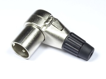 Wtyk mikrofony XLR 3p kątowy (3135)