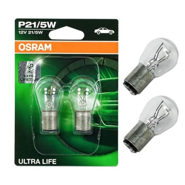 Лампа OSRAM P21/5W ULTRA LIFE, гарантия 4 года