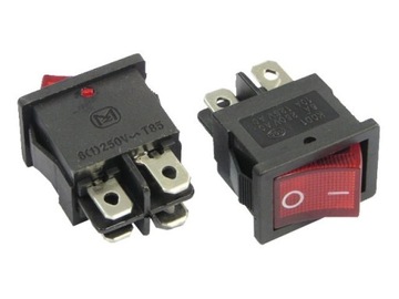 PRZEŁĄCZNIK MAŁY 12V CZERWONY PODŚWIETLANY
