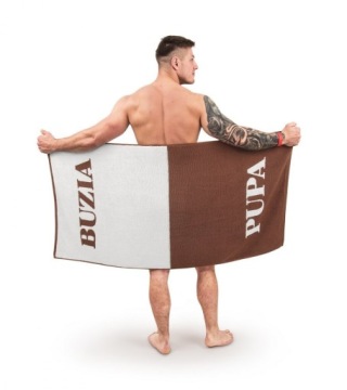 БАННОЕ ПОЛОТЕНЦЕ 70х140 ЛИЦО ПОПКА подарок для НЕГО