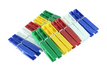 ПРОЧНЫЕ МОЮЩИЕСЯ ПЛАСТИКОВЫЕ ЗАЖИМЫ, ЧАСЫ ПЛАСТИКОВЫЕ, Разноцветные, 20 шт.