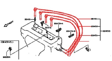 NISSAN PRIME ALMERA KABEL PŘÍVODY ZAPALOVACÍ
