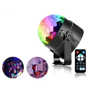 Светодиодный диско-шар RGB со светодиодным эффектом на пульте дистанционного управления