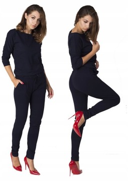 Elegancki DOPASOWANY KOMBINEZON casual KOLORY uni