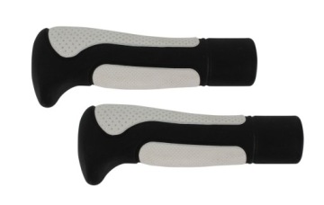 CHWYTY ROWEROWE KIEROWNICY GRIPY BIAŁE 138mm