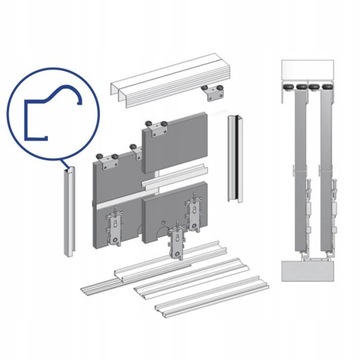 Система раздвижных дверей Bimak Euro 18 Bronze 4,0 м/4 дня