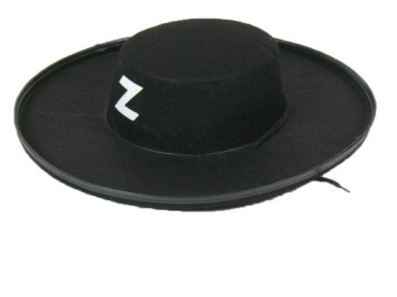 Капелюх Zorro фетровий чорний з окантовкою, регульований - Godan