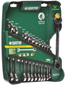 SATA Klucze płasko oczkowe z GRZECHOTKĄ 09066 12sz