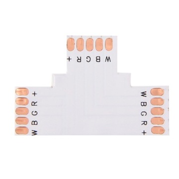 ZŁĄCZKA trójnik typ T taśma RGBW LED SMD 5050 10mm