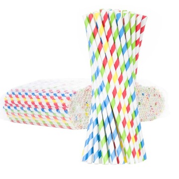 Papierowe Słomki Paper Straws 6/205mm 500szt BIO