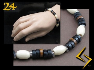 МУЖСКОЙ БРАСЛЕТ С БУСАМИ [B624]