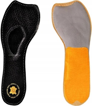 G9-77 CZARNE PROFILOWANE SKÓRZANE WKŁADKI DO SZPILEK KOTURNÓW BOTEK - 40/41