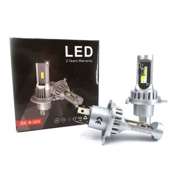 H4 LED 9V-32V CANBUS CSP 2szt Nowość 2x8000lm