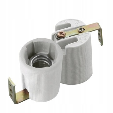 HLDR - КЕРАМИЧЕСКАЯ ЛАМПА E27 С МОНТАЖНОЙ ПЛАСТИНОЙ