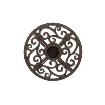 Круглый чугунный обогреватель РЕТРО под кувшин, чайник со свечой