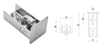 РОЛИКИ ДЛЯ ВОРОТ ОТКАТНЫЕ ВОРОТА 70х70