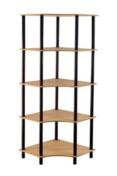 Regał biurowy Dedal-5W 142x56x56 półki BL