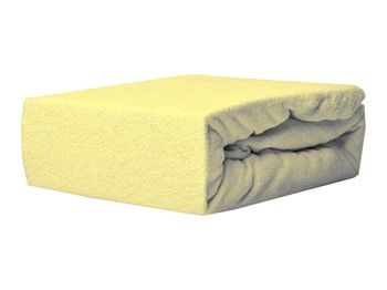 Prześcieradło Frotte z gumką 180g/m2 Żółte 160x200