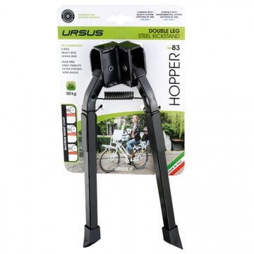 Stopka rowerowa Ursus podwójna 26 cali stal 27,5 cm czarna