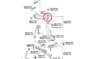 SWORZEŃ WAHACZA PRZÓD LEXUS IS200 IS300 1999 GÓRA