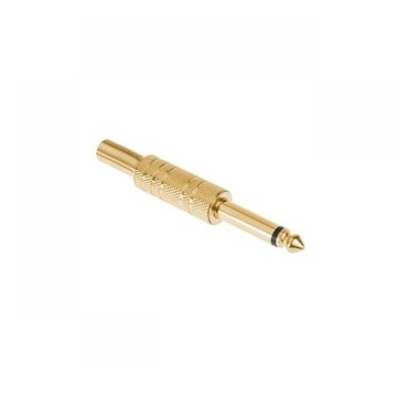 Wtyk Jack 6,3mm mono zoty metal