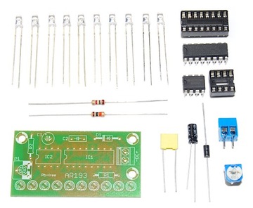 AR193 Efekt świetlny LED nieb. nauka lutowania kit DIY