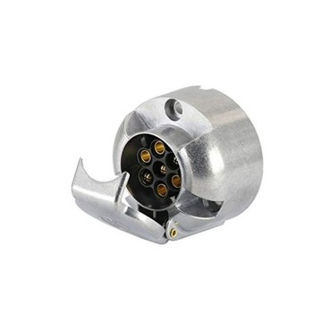 ALUMINIOWE GNIAZDO 7 PIN PRZYCZEPY HAKA 12/24V