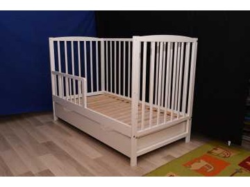 БЕЛАЯ ДЕТСКАЯ КРОВАТЬ/ЛЕНТА С ЯЩИКОМ