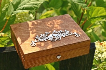 КОРОБКА С ОРНАМЕНТОМ ДЛЯ ОБРУЧАЛЬНЫХ КОЛЬЦ - ПЕРСОНАЛИЗАЦИЯ