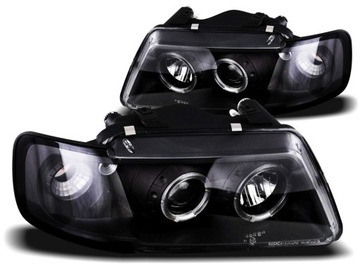 LAMPY AUDI A3 8L 96-00R ANGEL EYES RINGI SONAR BLK