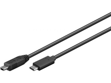 Кабель USB-C — Mini-B 2.0, черный, 0,5 м