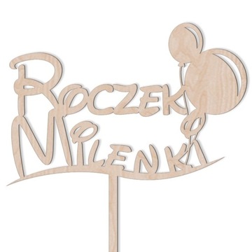 DEKORACJA NA 1 URODZINY TORT TOPPER NAPIS ROCZEK I