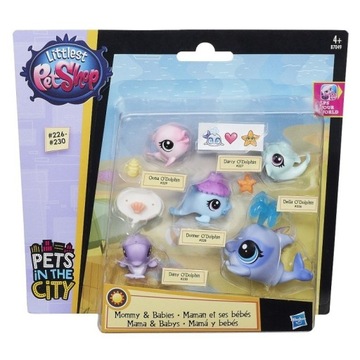 LITTLEST PET SHOP 5 Figurek Mix Zwierzaki DELFINKI