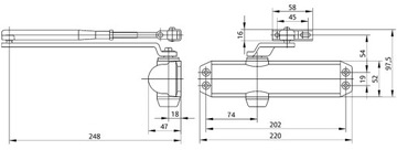 ДВЕРНОЙ ДОВОДЧИК 80 кг LOB ASSA ABLOY DC120