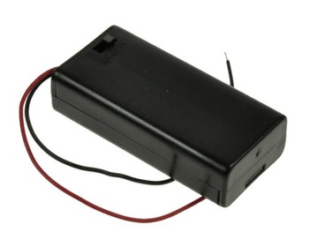 KOSZYK NA BATERIE POJEMNIK 2x AA R6 WYLACZNIK 2R6