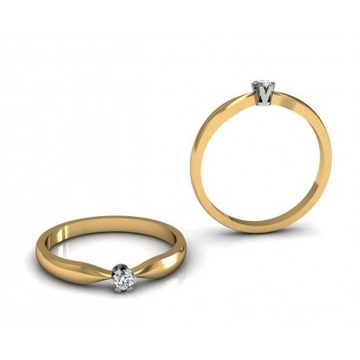 WSPANIAŁY Pierścionek z BRYLANTEM 0.06 ct id: 1751