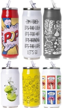 Банка с термокружкой. 500мл Красное 