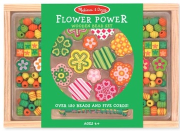 Drewniane koraliki 120 szt kwiaty Melissa and Doug