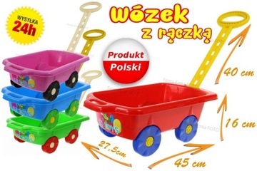 POLSKI Wózek z rączką Taczka do piasku piaskownica
