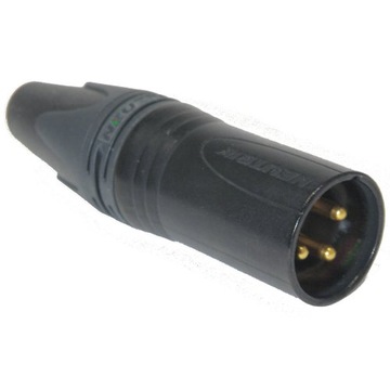 NC3MX-B XLR wtyk na kabel 3pin złocony Neutrik