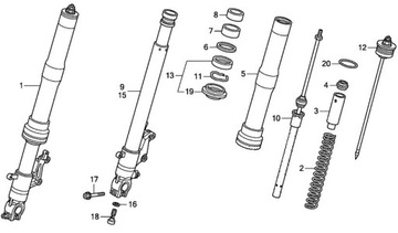 УПЛОТНИТЕЛЬНЫЕ КОЛПАЧКИ ​​LAG KTM SX-F 250 350 06-014