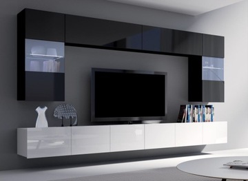 Calabrini półka wisząca czarny połysk