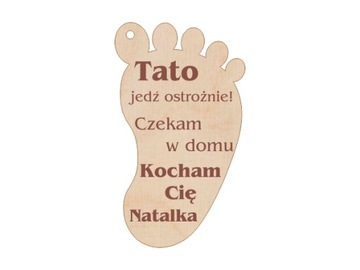 Zawieszka do auta Upominek Twój tekst Stópka 5