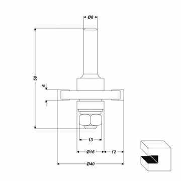 Дисковая фреза, двухзубая, на подшипнике