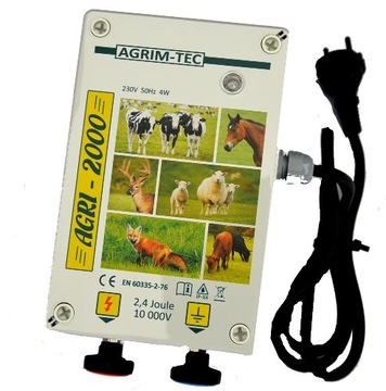 Pastuch 230V sieciowy AGRI-2000 2,4J bydło wydra